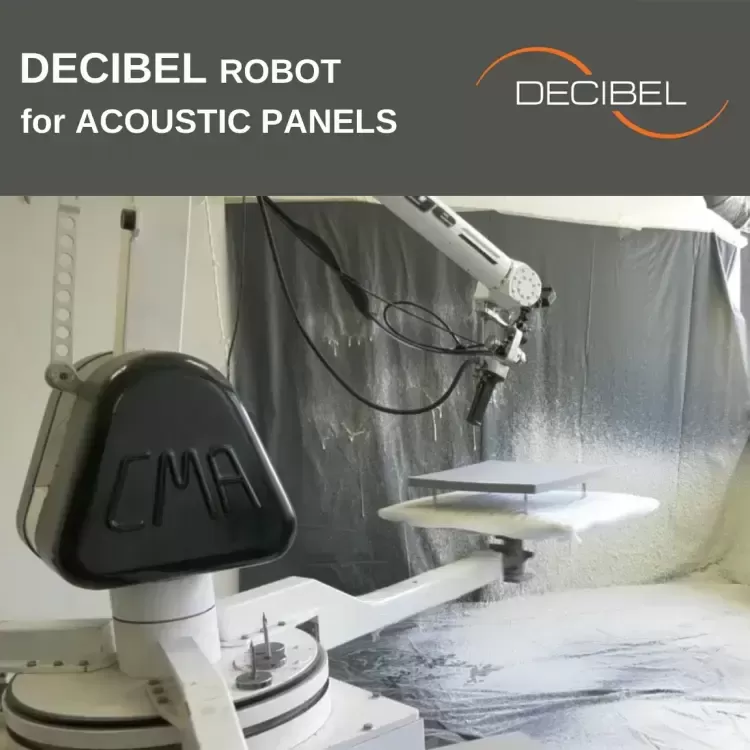 DECIBEL esittelee karusellirobotin akustisten paneelien valmistukseen 