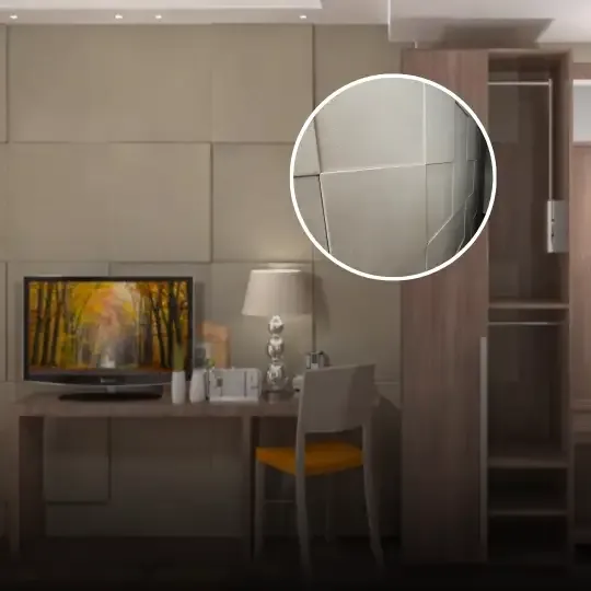 Akustiikkaseinien käsittely Hotel Bulgarska Moravassa