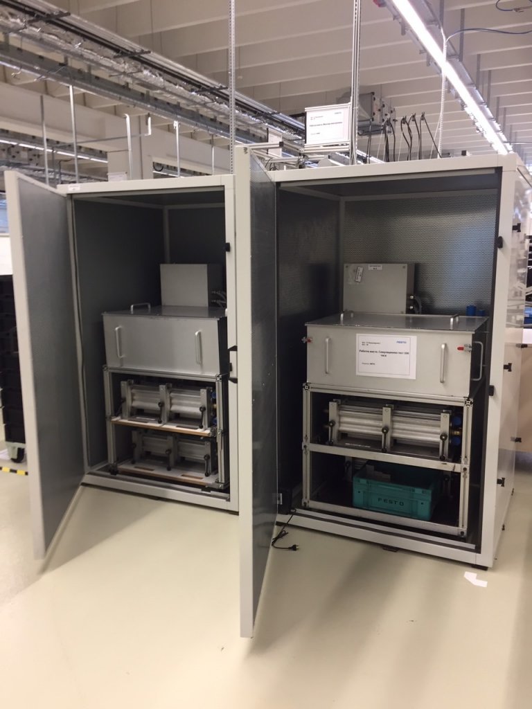 Koneäänieristys tuotantohallissa, FESTO