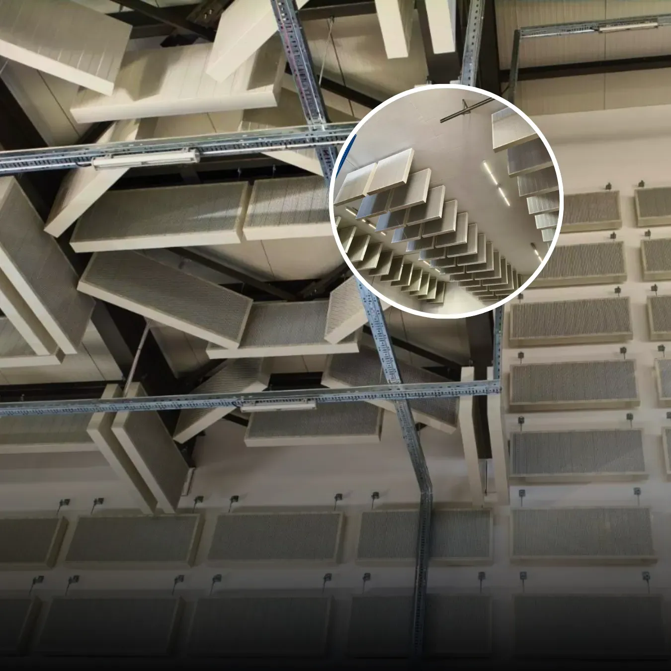 Teollisuushallin akustinen käsittely Excellpackille