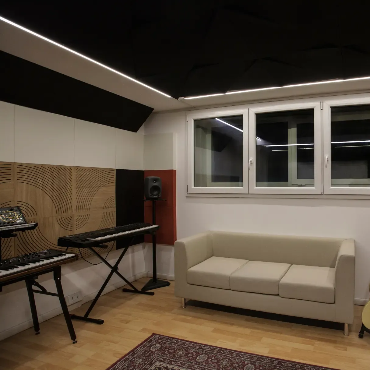 Korkean suorituskyvyn äänitysstudio Roomassa